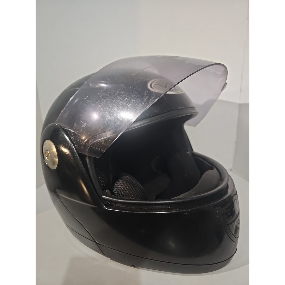 VR-1 Full Face Motorcycle Helmet Medium DOT Black Clear Visor
